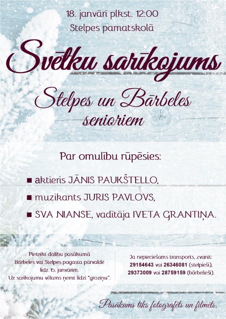 Svētku sarīkojums Bārbeles un Stelpes senioriem