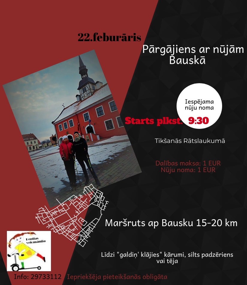Pārgājiens ar nūjām Bauskā