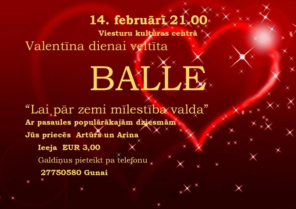 Valentīna dienas balle Viesturos