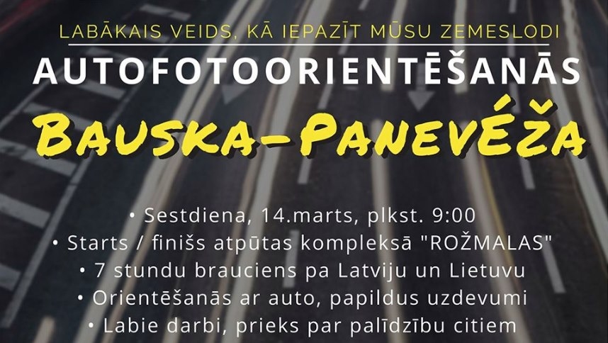 Lielais autofotoorientēšanās brauciens «Bauska–Panevēža»