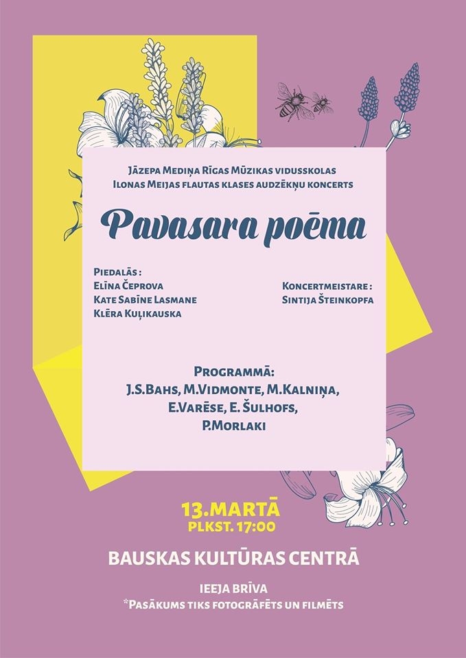 Koncerts «Pavasara poēma» Bauskā