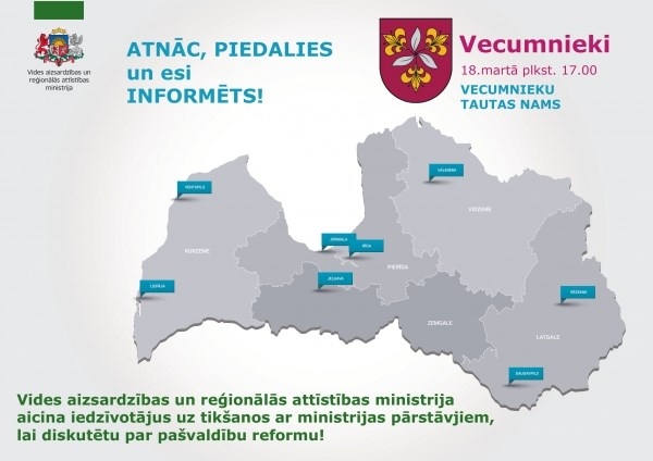 Diskusija ar VARAM pārstāvi par novada reformu Vecumniekos