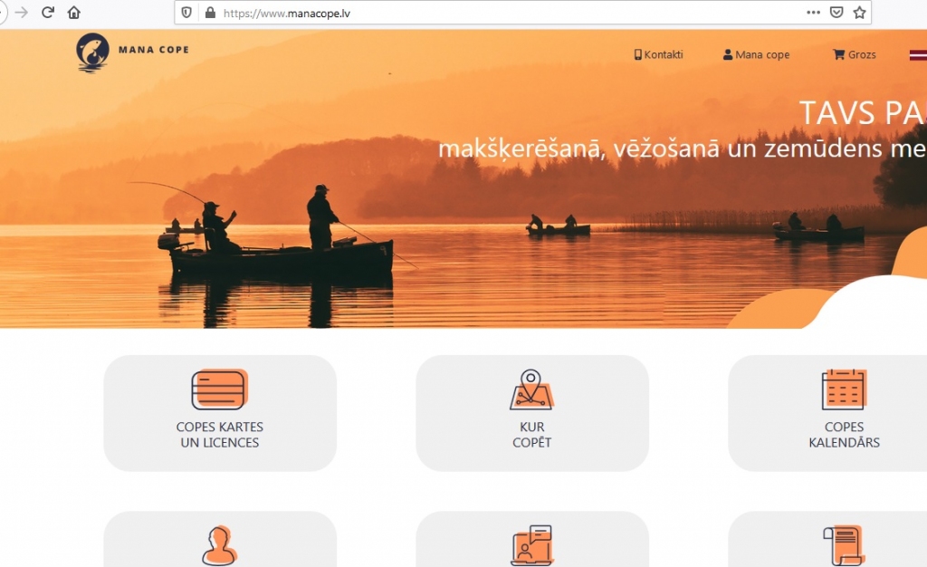 Makšķerēšanas licences iespējams iegādāties internetā