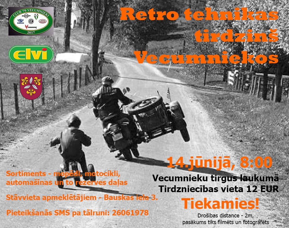 Retro tehnikas tirdziņš Vecumniekos