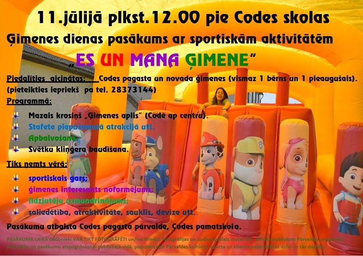 Ģimenes dienas pasākums pie Codes skolas