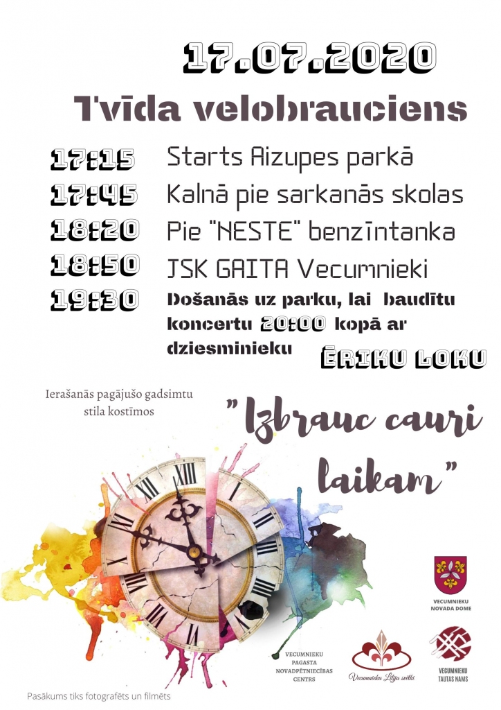 Tvīda velobrauciens «Izbrauc cauri laikam» Vecumniekos