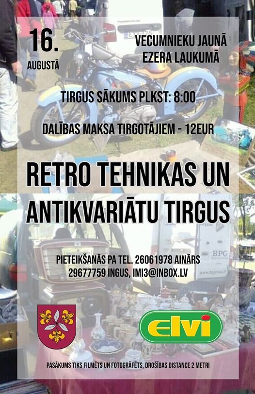 Retro tehnikas un antikvariāta tirgus Vecumniekos