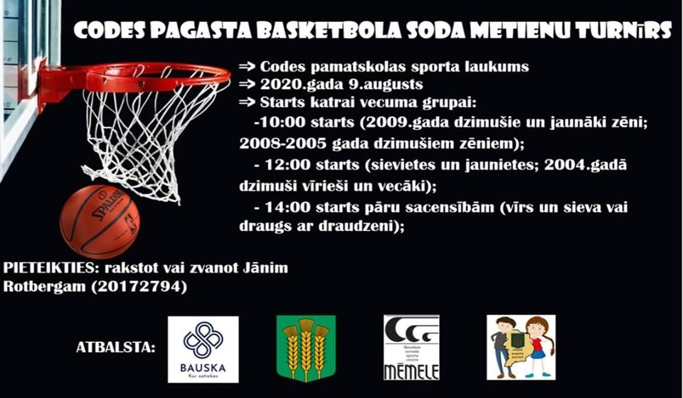 Codes pagasta atklātās sacensības basketbola soda metienos