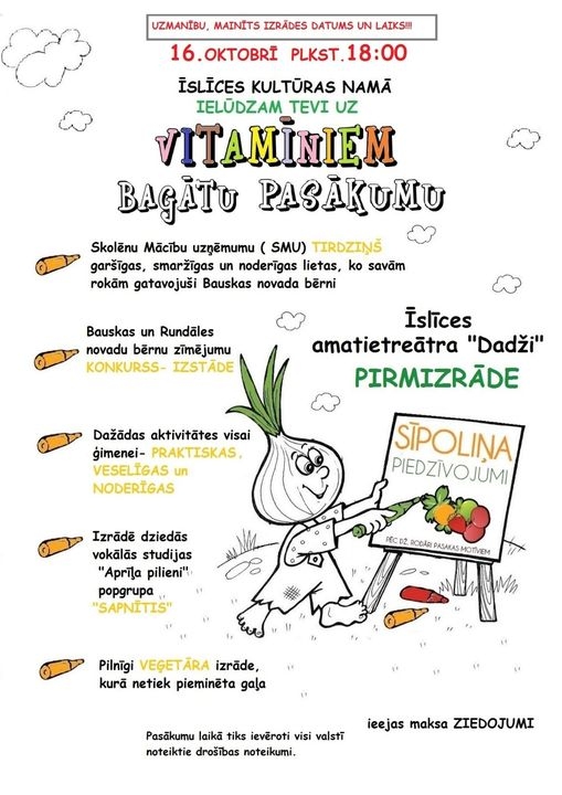 Vitamīniem bagāts pasākums Īslīces kultūras namā