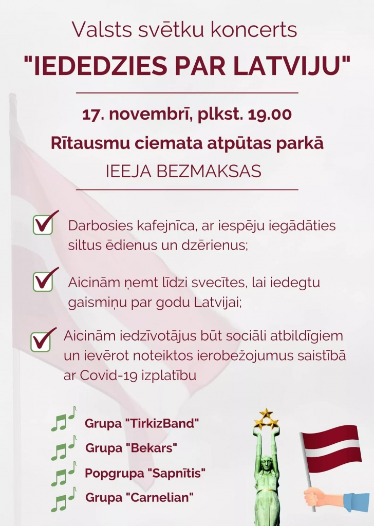 Valsts svētku koncerts Rītausmu atpūtas parkā