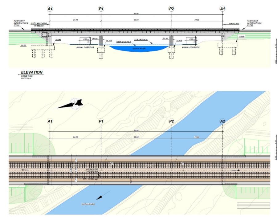 Bauskas novada dome piedāvā variantu «Rail Baltica» tiltam pār Mēmeli