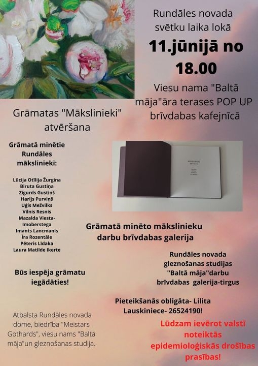 Grāmatas «Mākslinieki» atvēršana Baltajā mājā Rundālē