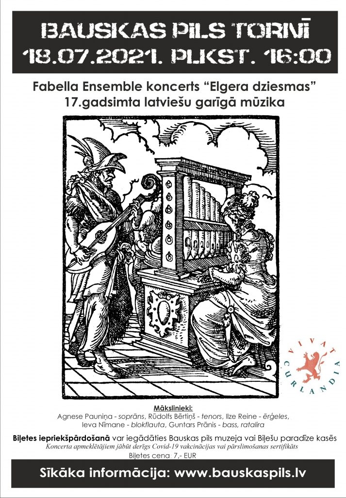 «Fabella Ensemble» koncerts «Elgera dziesmas» Bauskas pilī