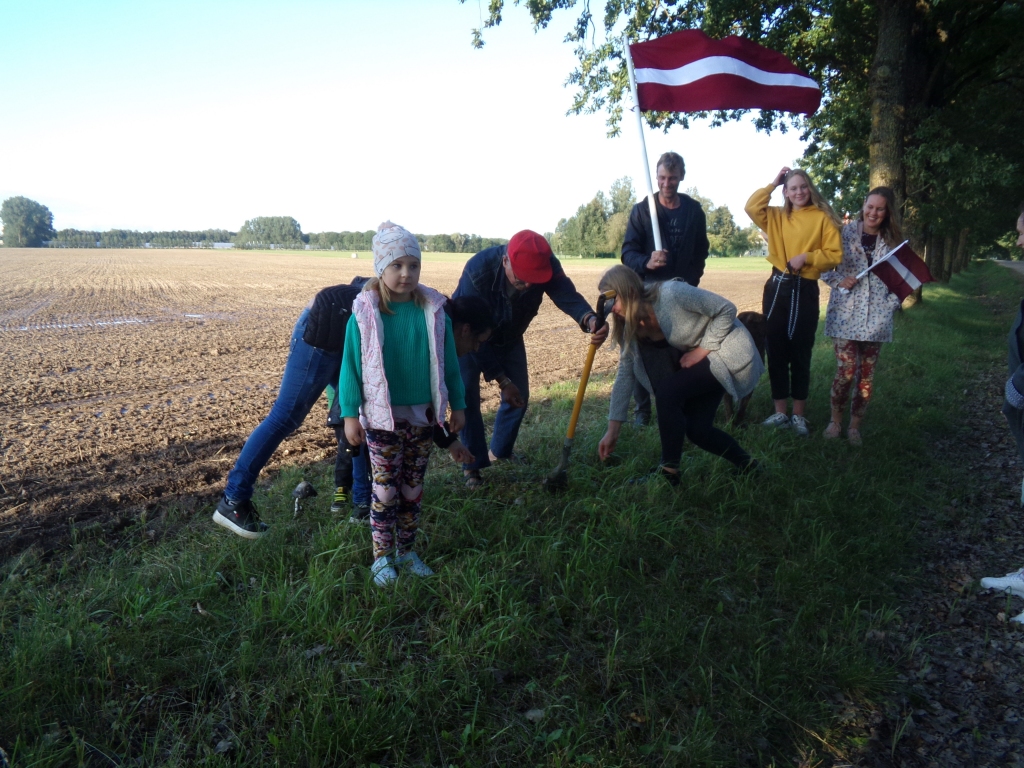 Iecavā stāda ozolus Latvijas stiprumam