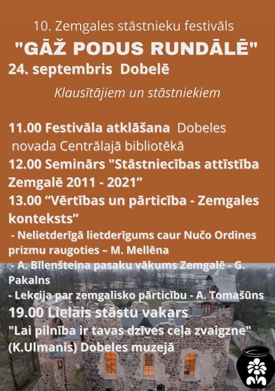 10. Zemgales stāstnieku festivāls «Gāž podus Rundālē»