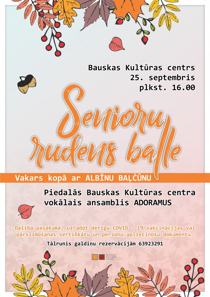 Senioru rudens balle Bauskas kultūras centrā