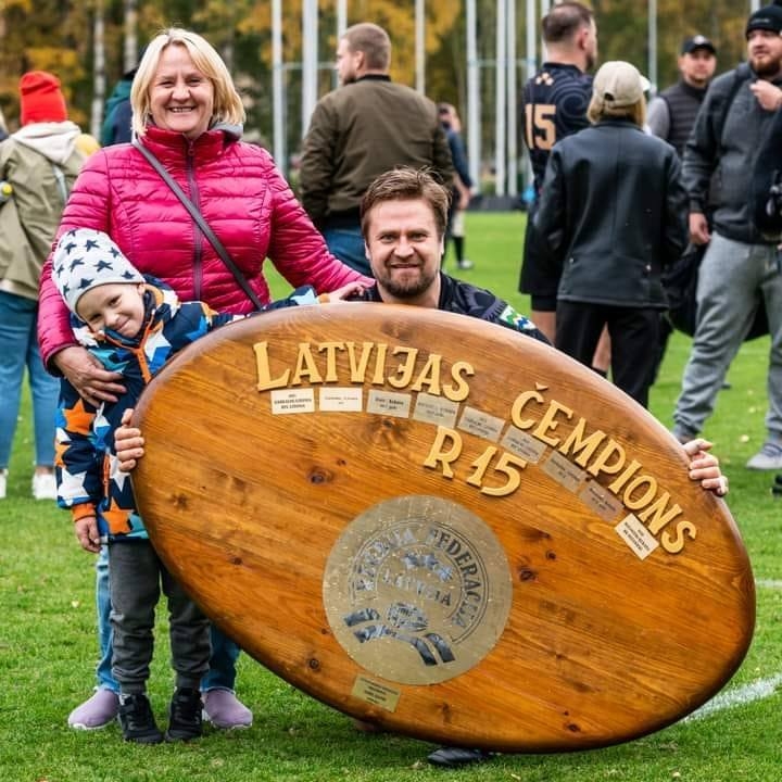 «Livonia/Garkalne» ar baušķenieku dalību atgūst Latvijas čempionu titulu regbijā